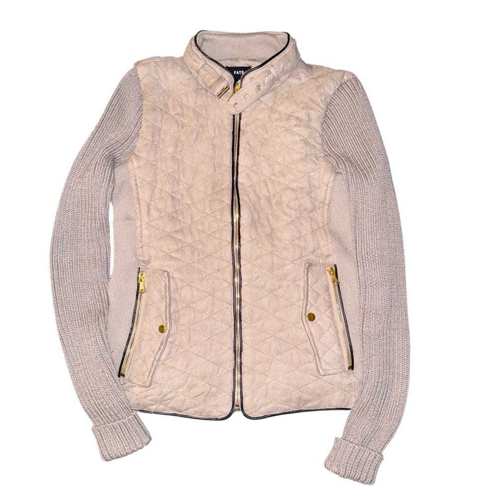 Fate Quilted Tan Jacket